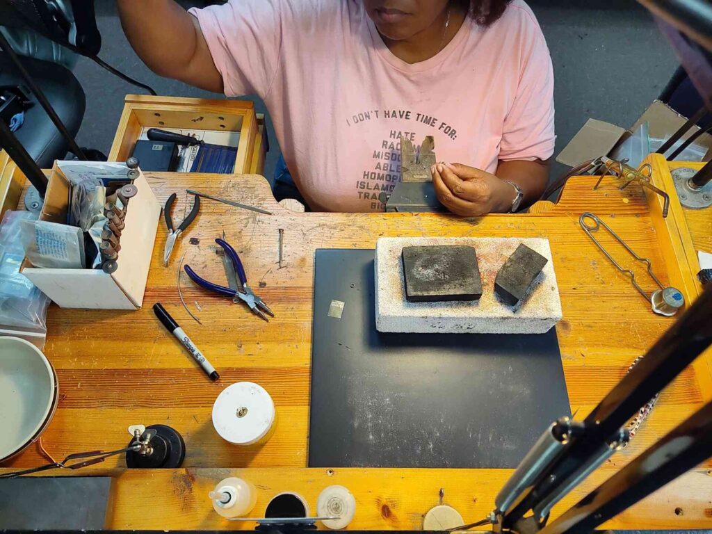 Jewelry making at the bench